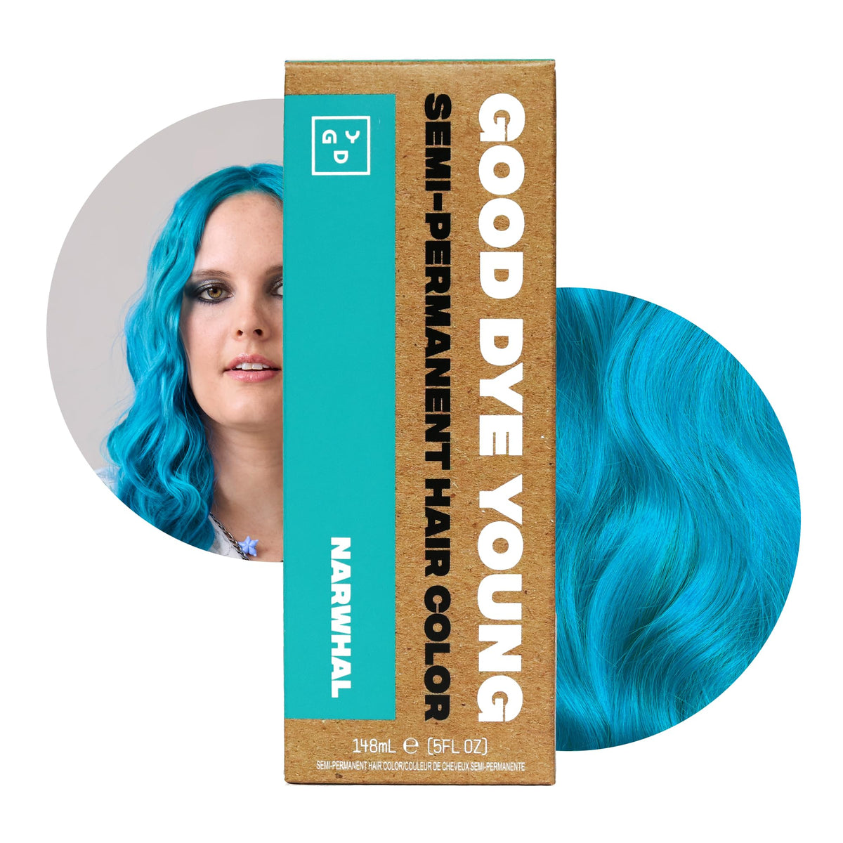 Good Dye Young Semi-Permanent Hair Colour teal dye front view 5FL OZ