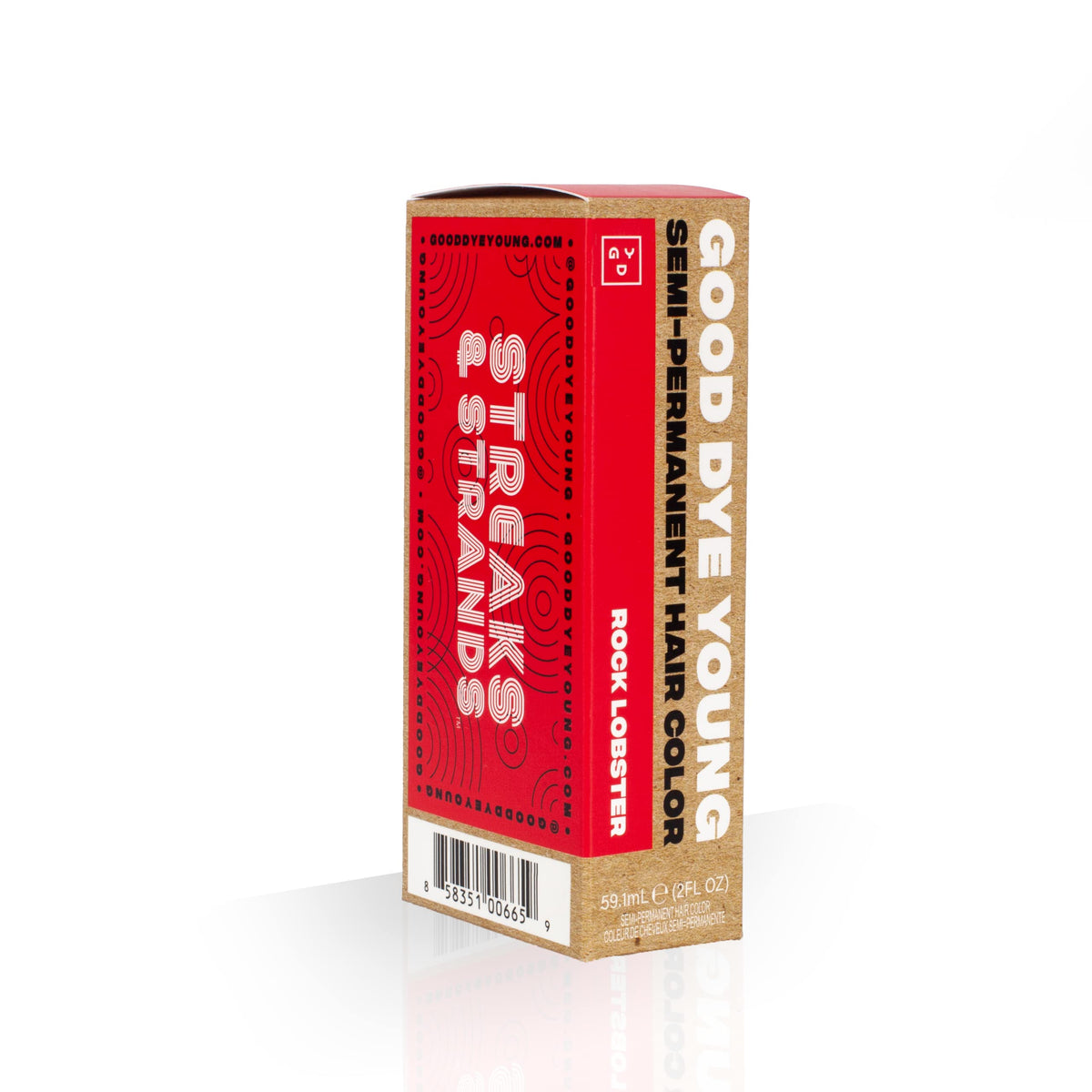 Good Dye Young Semi Permanent Hair Dye Rock Lobster Red on light blonde hair