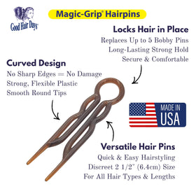 Good Hair Days U-Pins in use for a stylish updo