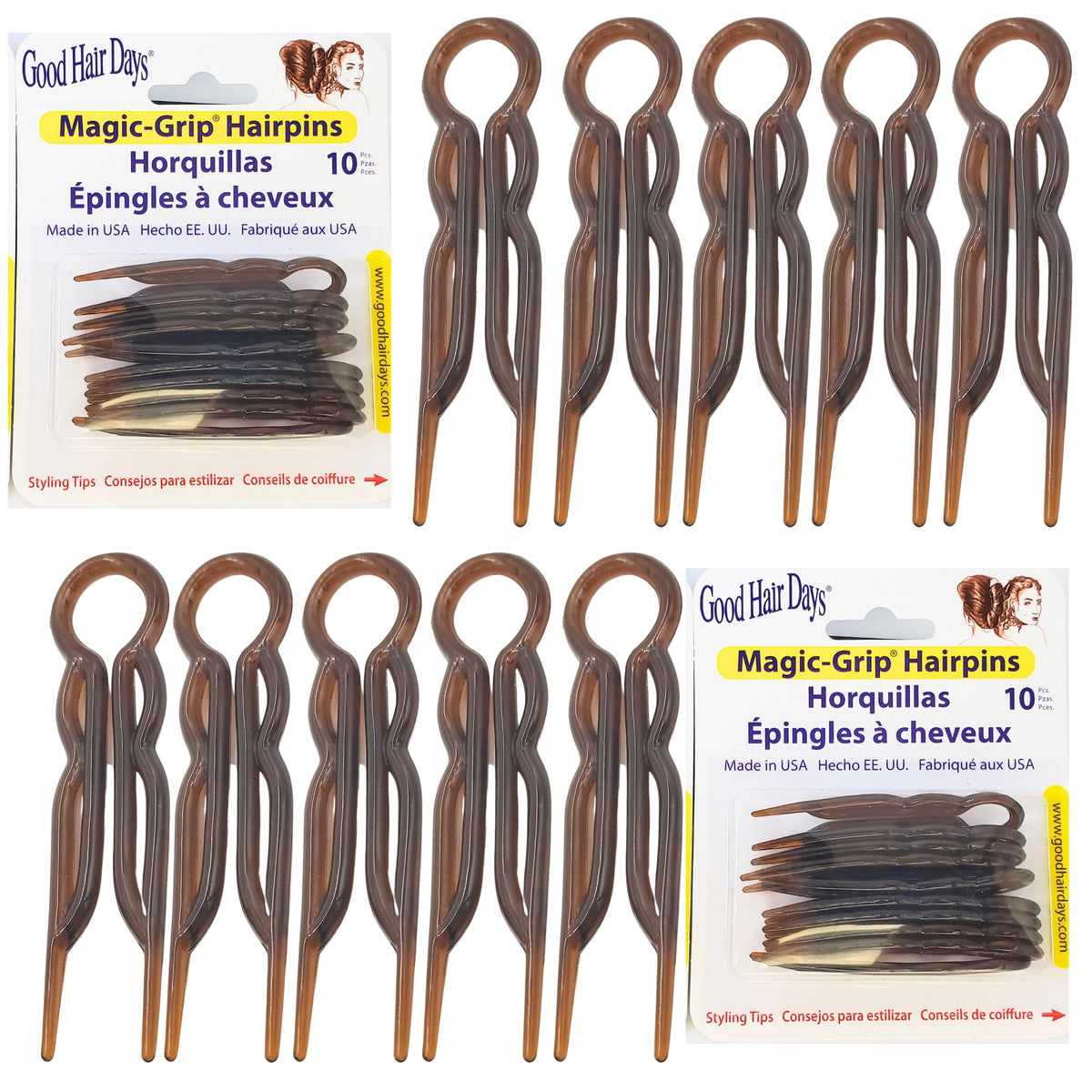 Good Hair Days U-Shaped Hair Pins pack front view