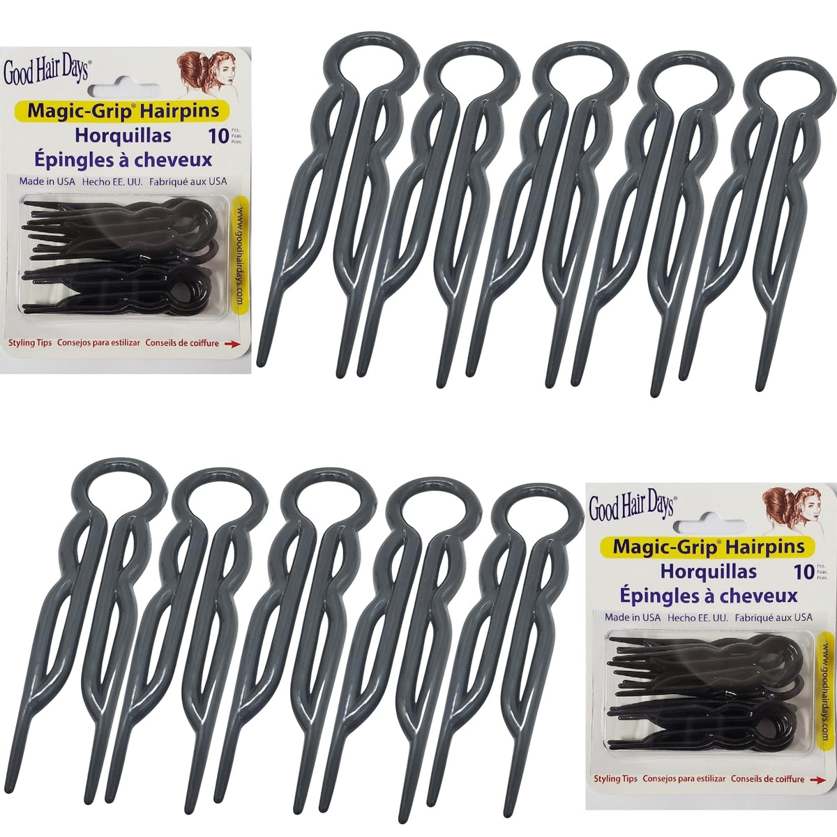 Good Hair Days U-Shaped Hair Pins pack front view