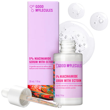 Good Molecules 5% Niacinamide Serum front view with packaging