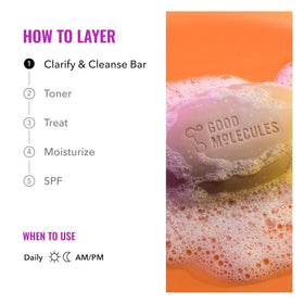 Good Molecules Clarify and Cleanse Bar ingredients overview