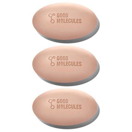 Good Molecules Clarify and Cleanse Bar pack of 3 front view