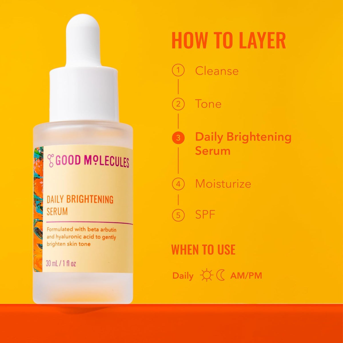 Good Molecules Daily Brightening Serum packaging details