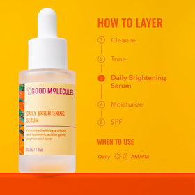 Good Molecules Daily Brightening Serum packaging details