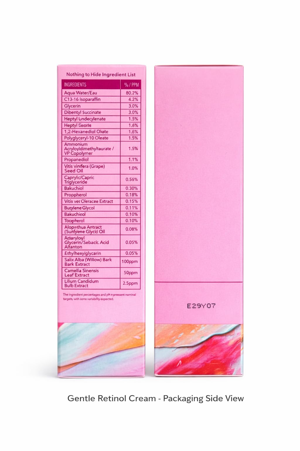 Good Molecules Gentle Retinol Cream displayed with herbal extracts