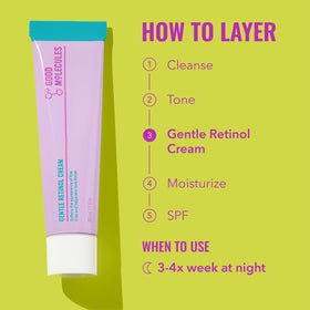 Good Molecules Gentle Retinol Cream with night skincare routine