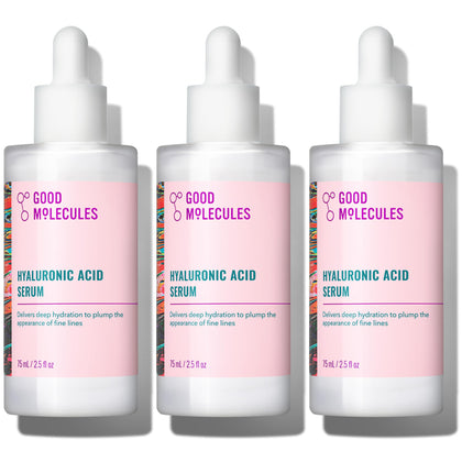Good Molecules Hyaluronic Acid Serum pack of 3 units, 2.5 fl oz each