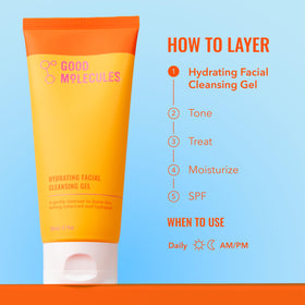 Good Molecules Hydrating Facial Cleansing Gel 200ml lifestyle use