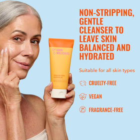 Good Molecules Hydrating Facial Cleansing Gel back view with ingredients