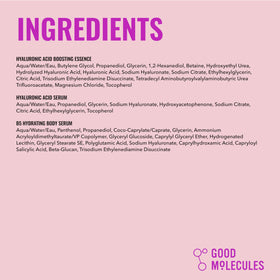 Good Molecules Hydrating Set displayed in gift-ready packaging