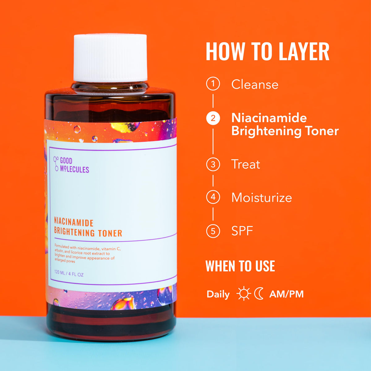 Good Molecules Niacinamide Brightening Toner ingredients list