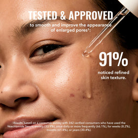 Good Molecules Niacinamide Serum Pack 2 with dropper in use