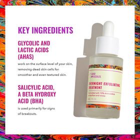 Good Molecules Overnight Exfoliating application on skin