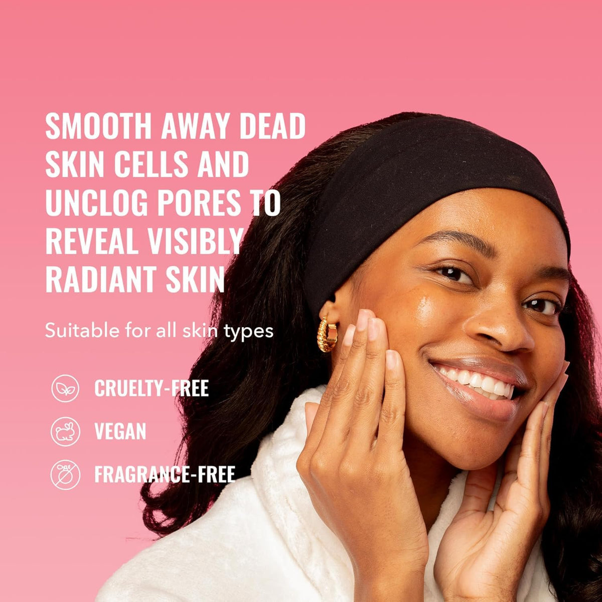 Good Molecules Overnight Exfoliating side view with packaging