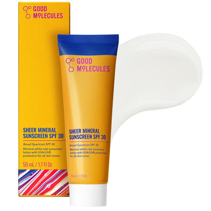 Good Molecules Sheer Mineral Face Sunscreen SPF 30 front view