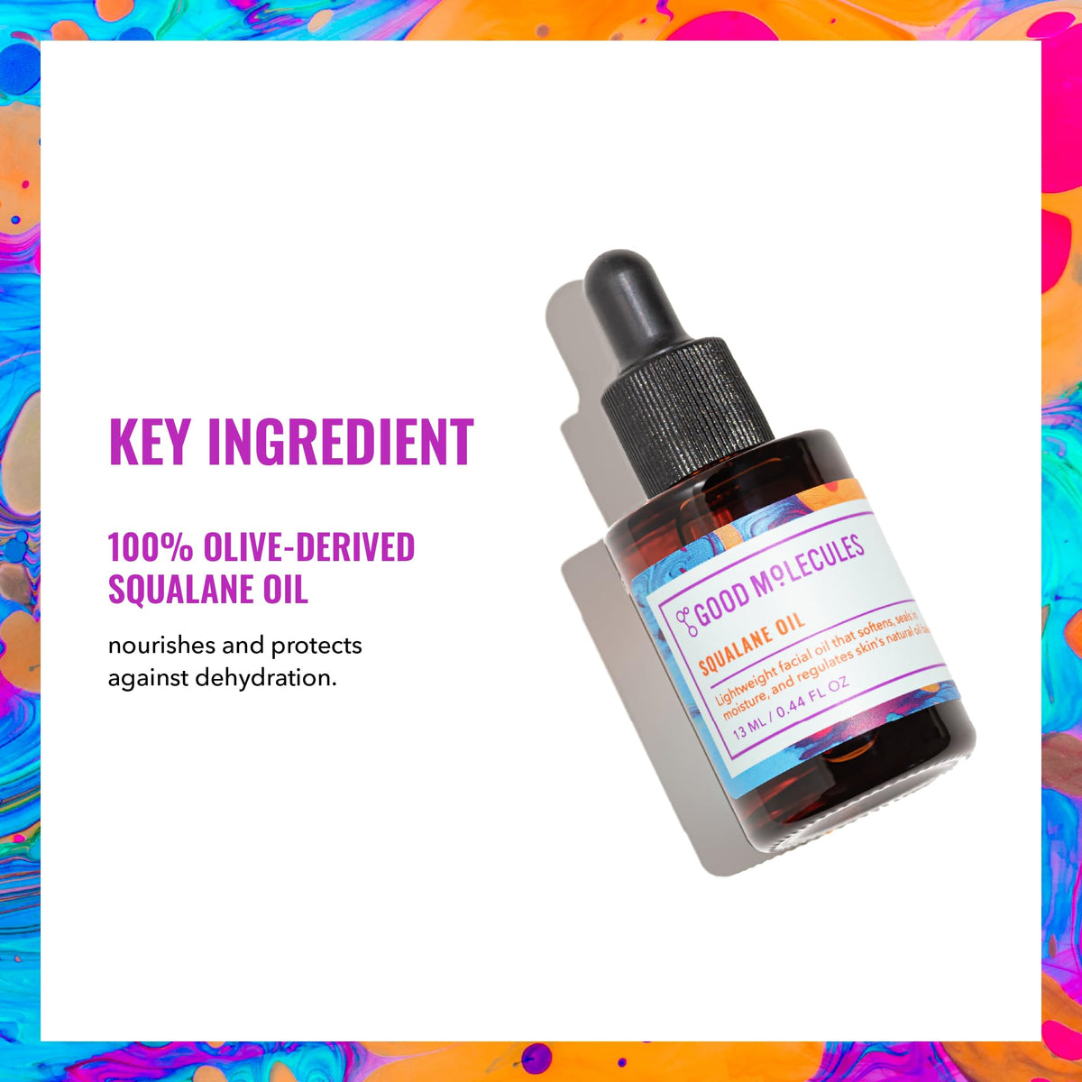 Good Molecules Squalane Oil 13ml on a wooden surface
