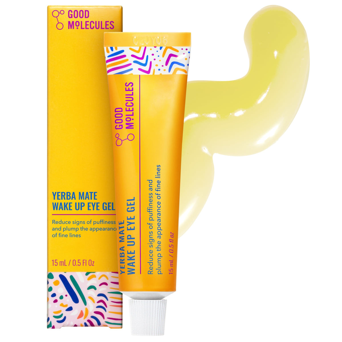 Good Molecules Yerba Mate Wake Up Eye Gel 15ml front view