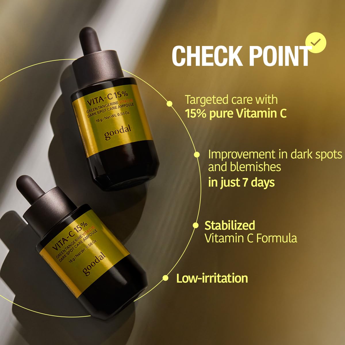GOODAL Green Tangerine Vita C 15 Ampoule with eco-friendly packaging