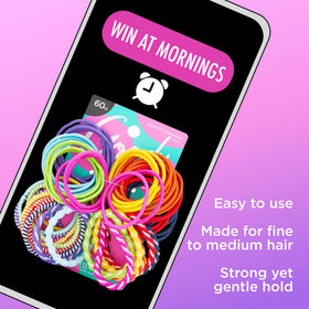 GOODY Kids Ouchless Elastic Hair Ties assorted colours on a table
