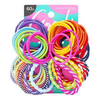 GOODY Kids Ouchless Elastic Hair Ties assorted colours pack front view