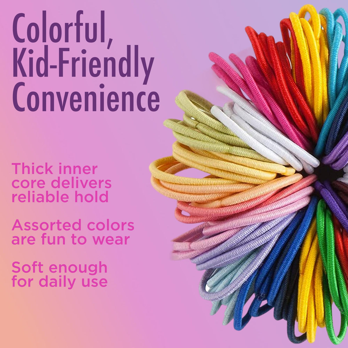 GOODY Kids Ouchless Elastic Hair Ties packaging back view