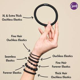 GOODY Ouchless Hair Elastics black pack side view