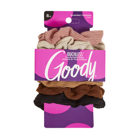 GOODY Ouchless Hair Scrunchies 8 count neutral tones front view