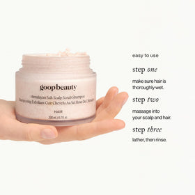 goop Scalp Scrub Shampoo 6.7 fl oz in use during shower