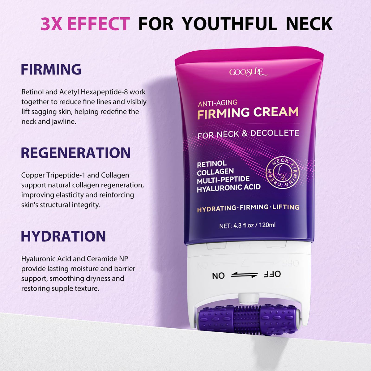 GOOSURE Neck Firming Cream in lifestyle setting