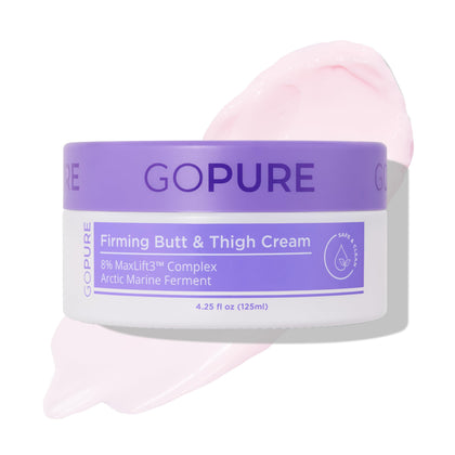 goPure Firming Butt & Thigh Cream front view with packaging