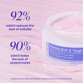 goPure Firming Butt & Thigh Cream side view highlighting texture