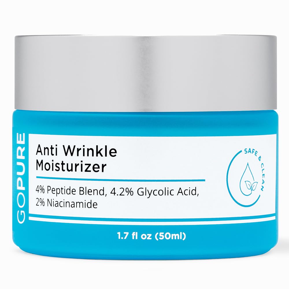 goPure Glyco-Peptide Anti Wrinkle Face Cream application on skin