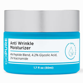 goPure Glyco-Peptide Anti Wrinkle Face Cream application on skin