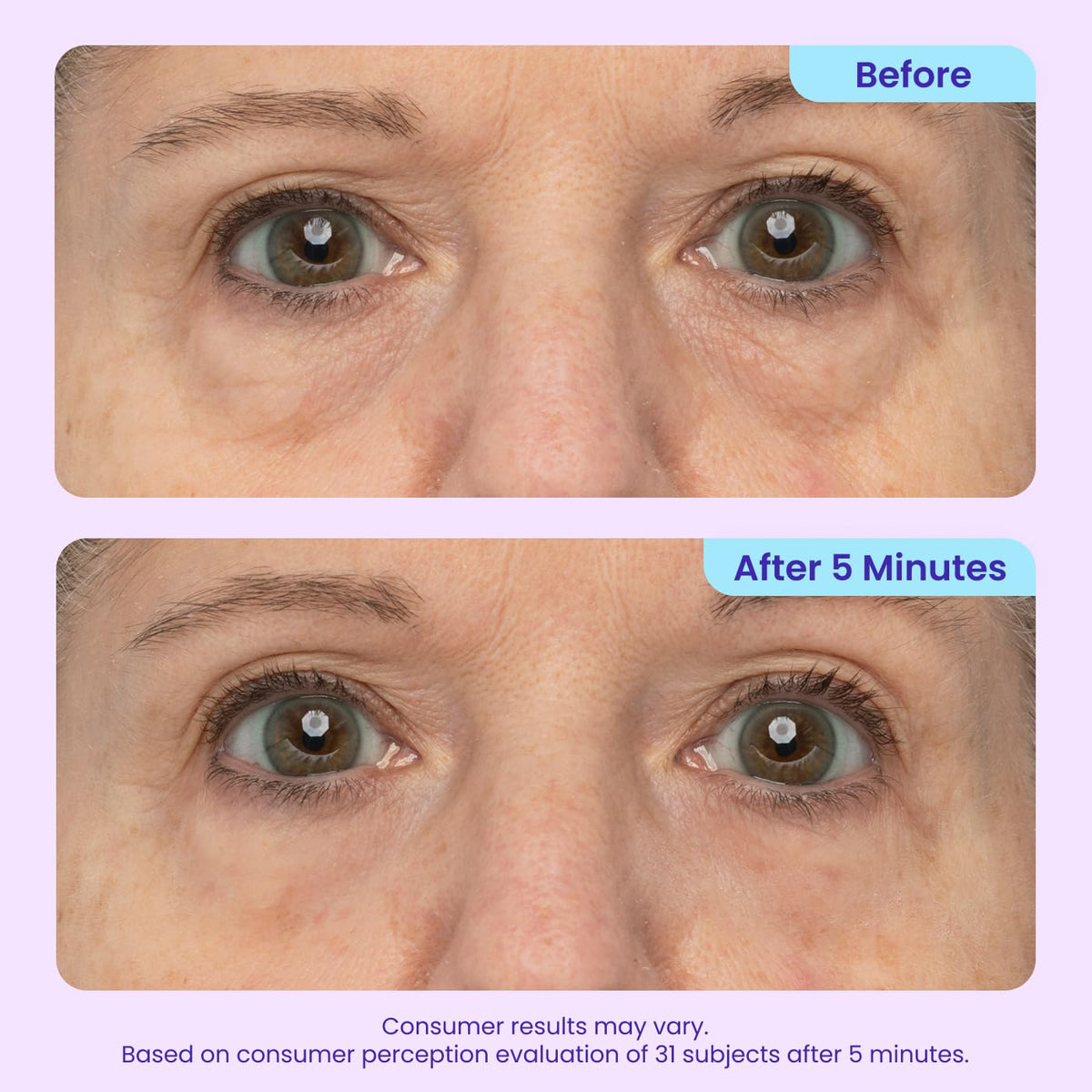 goPure Instant Lift Eye Gel 18g application on skin