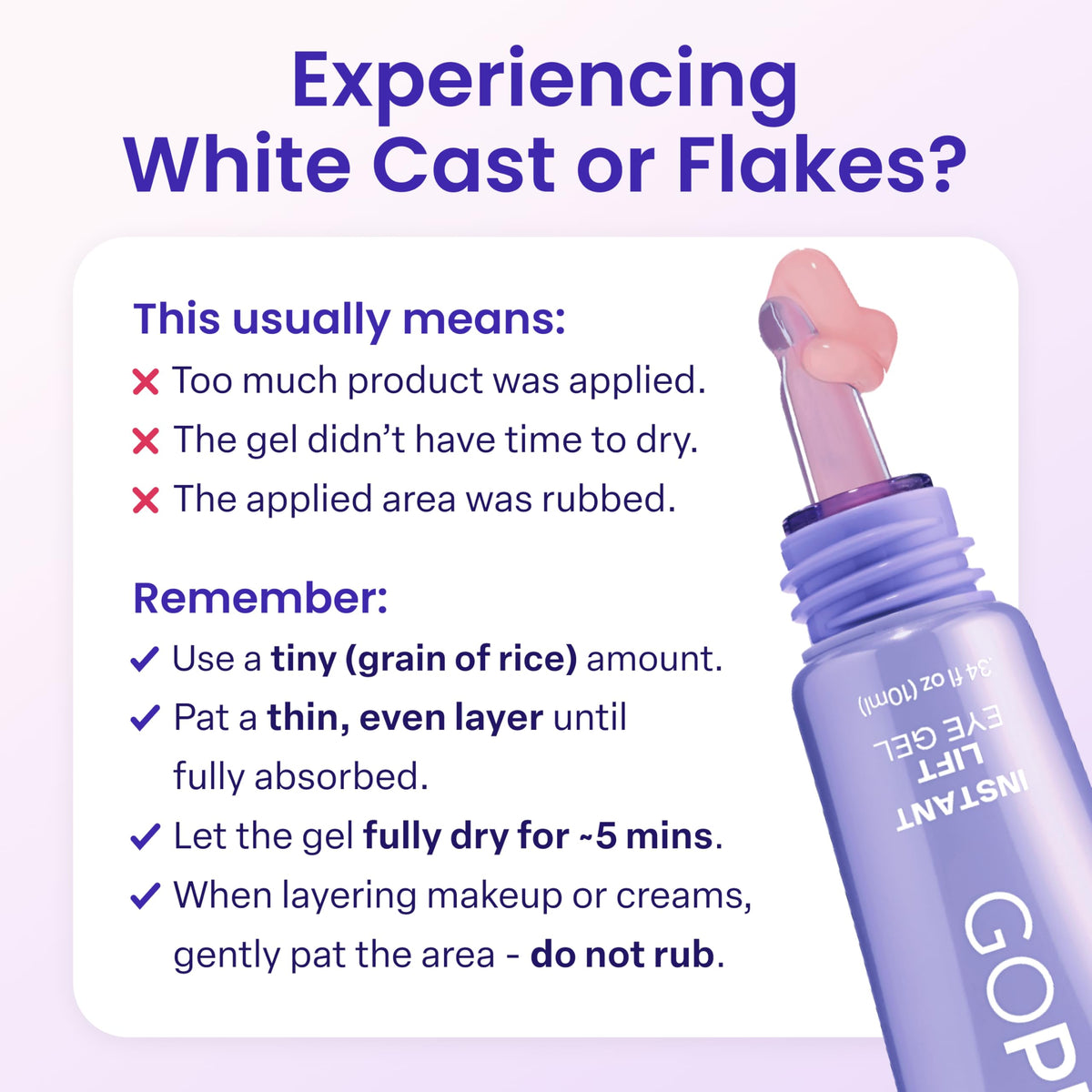 goPure Instant Lift Eye Gel 18g on a vanity