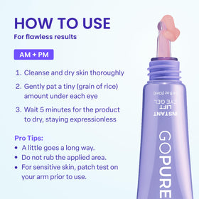 goPure Instant Lift Eye Gel 18g packaging