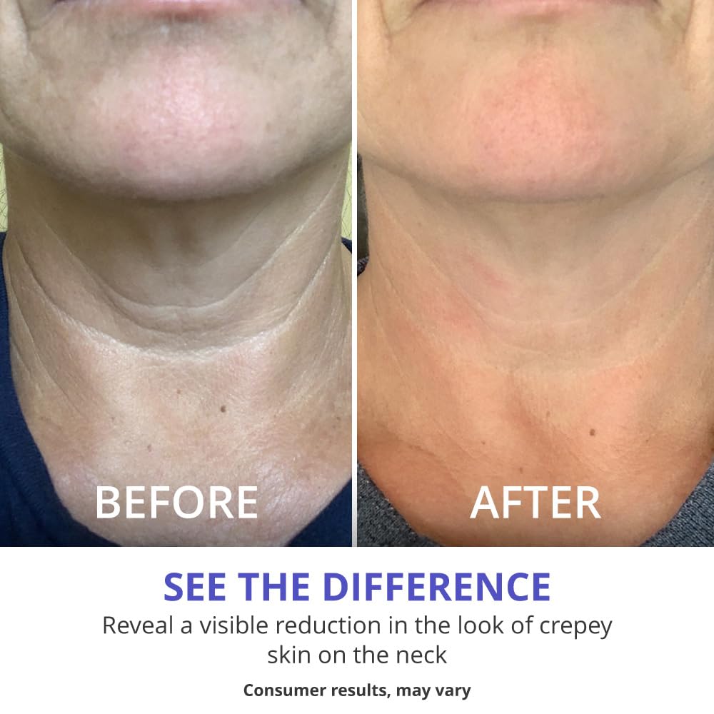 goPure Neck & Chest Moisturiser Cream in a bathroom setting
