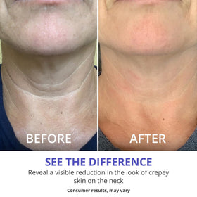 goPure Neck & Chest Moisturiser Cream in a bathroom setting