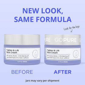 goPure Neck & Chest Moisturiser Cream packaging side view