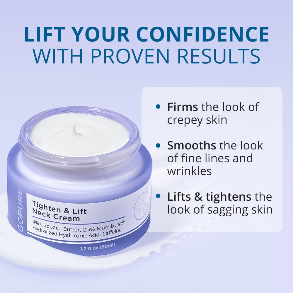 goPure Neck Firming Cream application demonstration