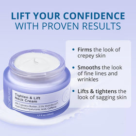 goPure Neck Firming Cream application demonstration
