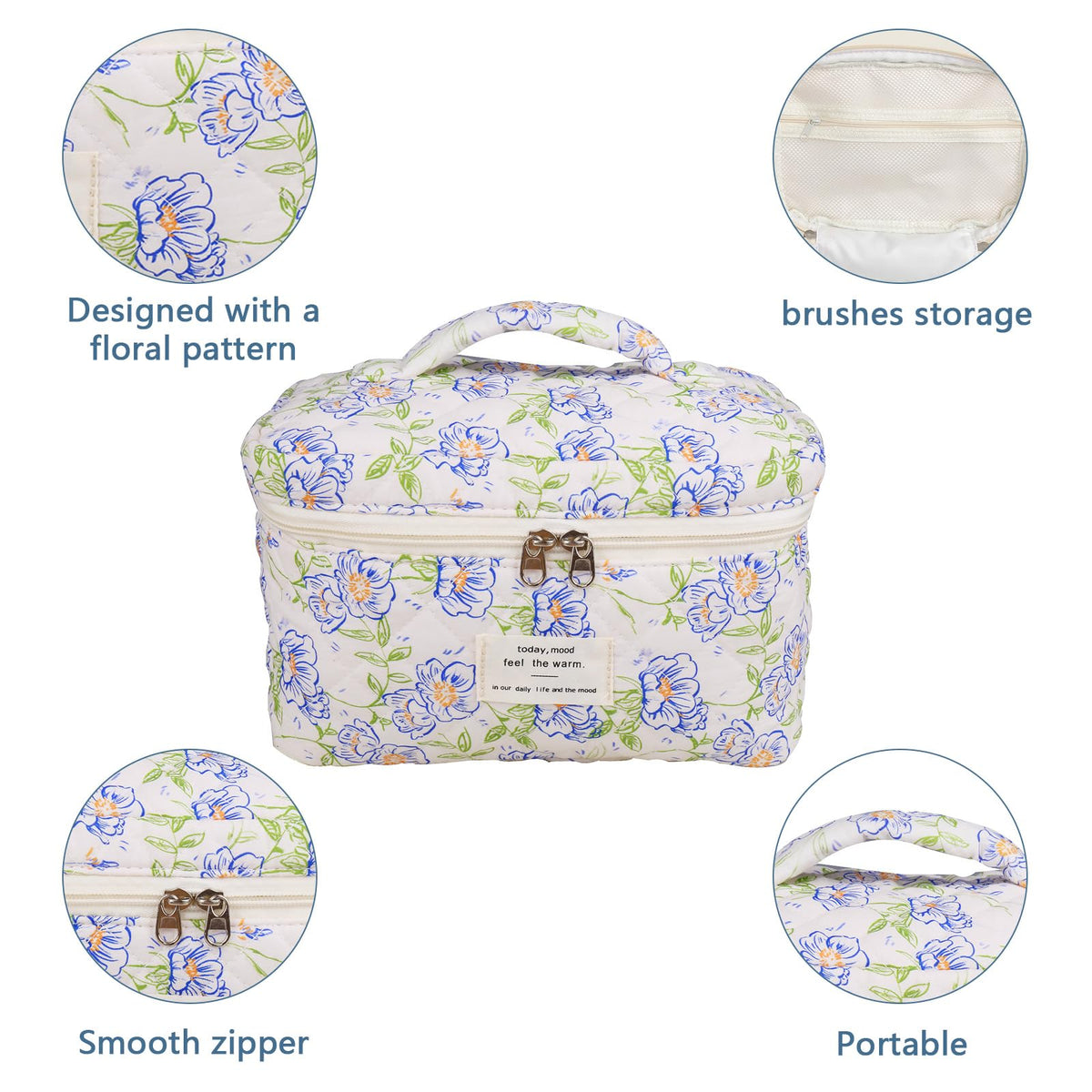 Gosect Large Makeup Bag in a travel setting