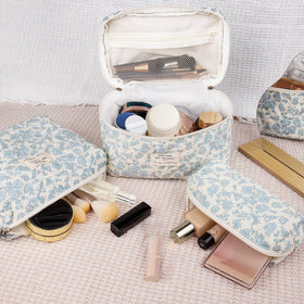 Gosect makeup bag set displayed with cosmetics inside