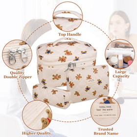 Gosect small floral cosmetic bag from the 3PC set