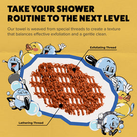 GOSHI Exfoliating Shower Towel close-up of fabric