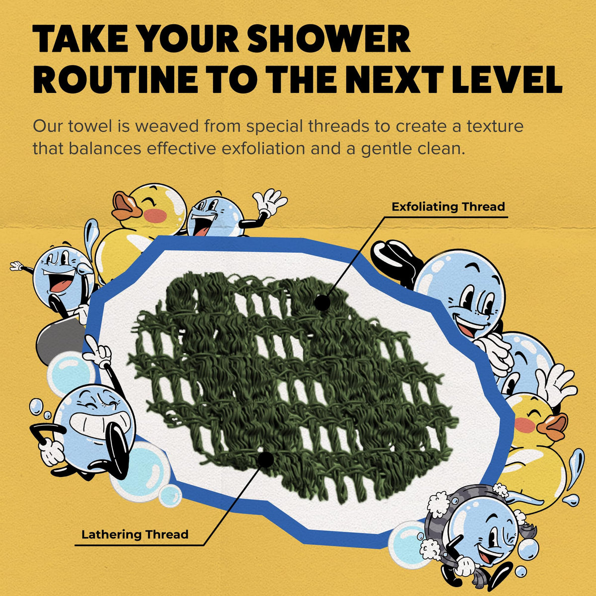GOSHI Exfoliating Shower Towel packaging