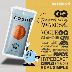 GOSHI Exfoliating Shower Towel packaging display