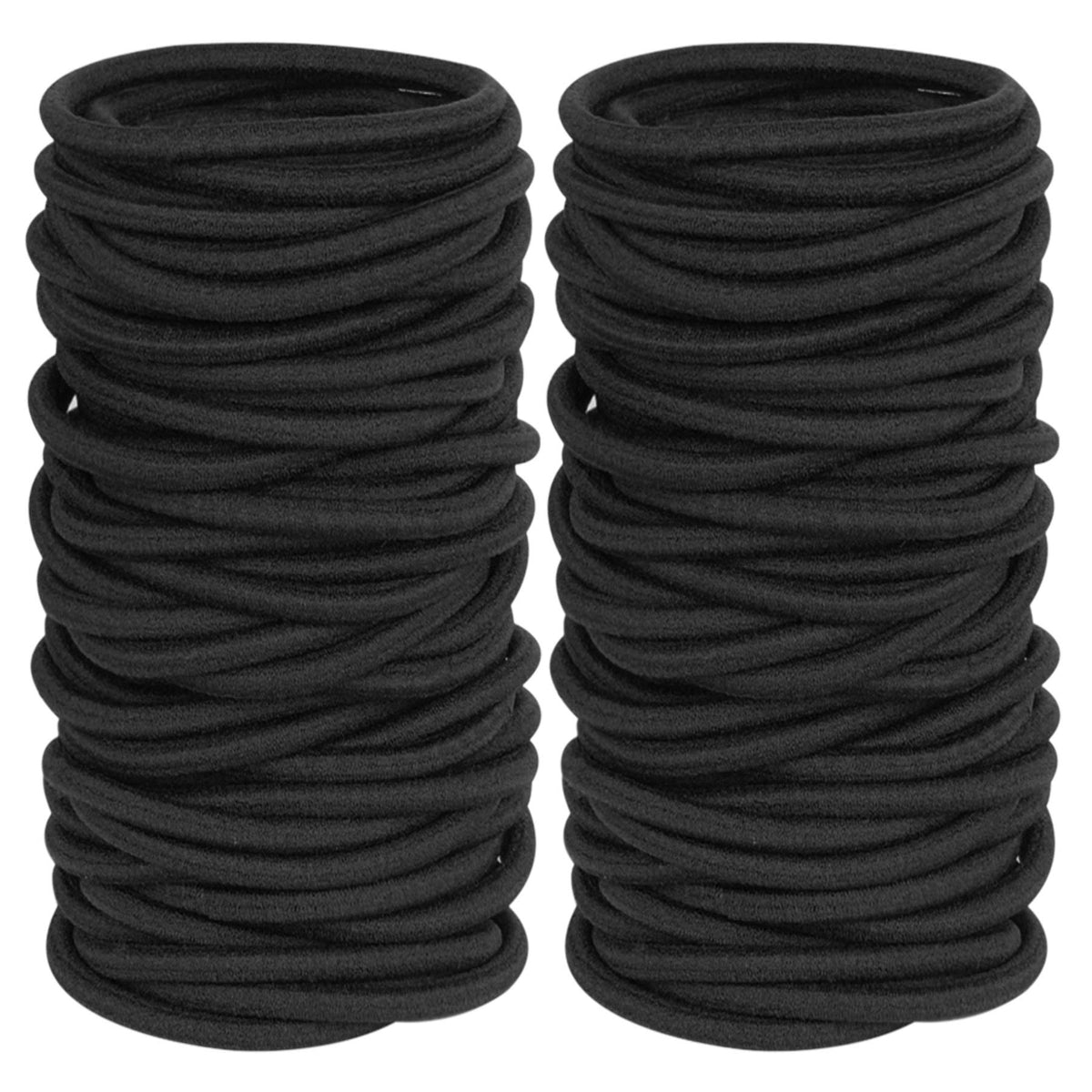 GOSICUKA 120 Pieces Black Hair Ties front view